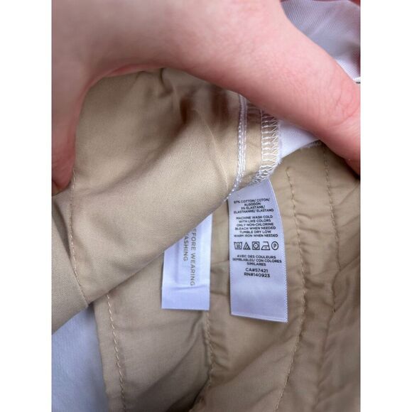 NWT LOFT The Perfect Straight White Pants 10 - Picture 8 of 12